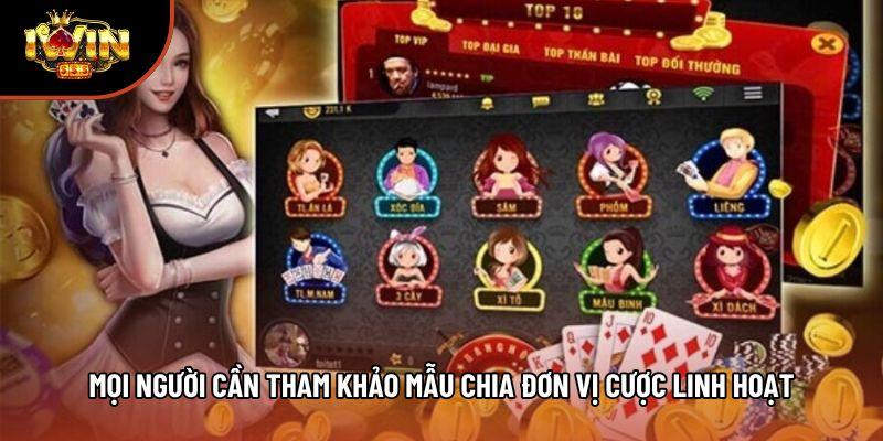 Mọi người cần tham khảo mẫu chia đơn vị cược linh hoạt Mọi người cần tham khảo mẫu chia đơn vị cược linh hoạt